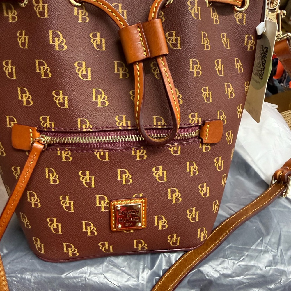 Dooney & Bourke Brown Bucket Bag CROSS BODY